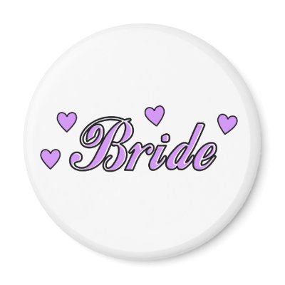 Bride Wedding Hearts Refrigerator Magnet