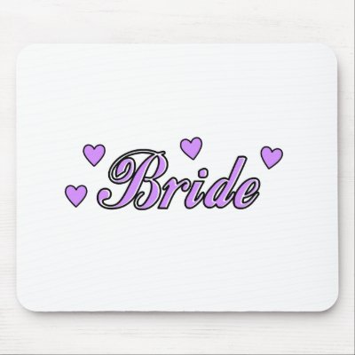 Bride Wedding Hearts Mousepad