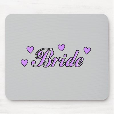 Bride Wedding Hearts Mousepads
