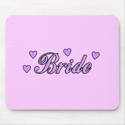 Bride Wedding Hearts Mousepad