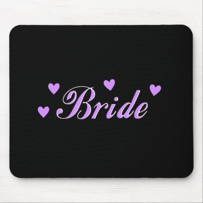 Bride Wedding Hearts Mouse Pad