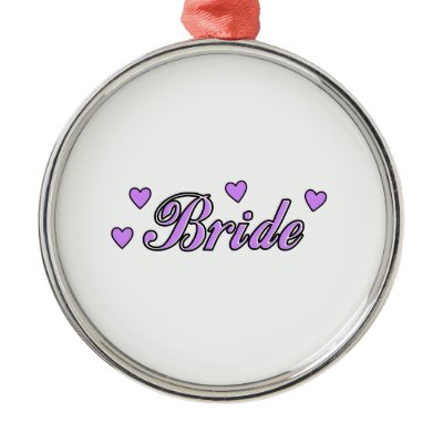 Bride Wedding Hearts Ornaments