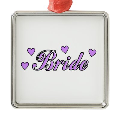 Bride Wedding Hearts Ornaments