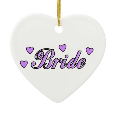 Bride Wedding Hearts Ornament