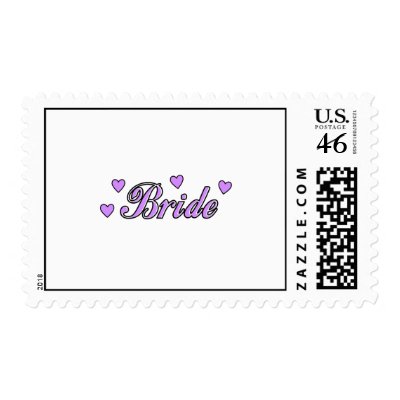 Bride Wedding Hearts Stamp