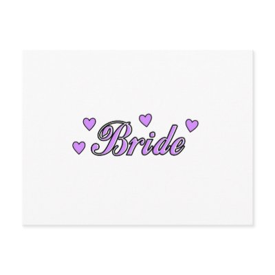 Bride Wedding Hearts Postcard