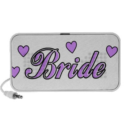 Bride Wedding Hearts Laptop Speakers