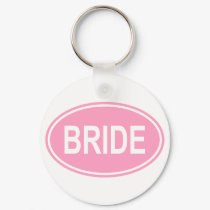 Bride Wedding Oval Pink keychains