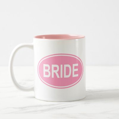 Bride Wedding Oval Pink Mug