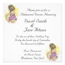 BRIDE - wedding rehearsal dinner Personalized Invitations