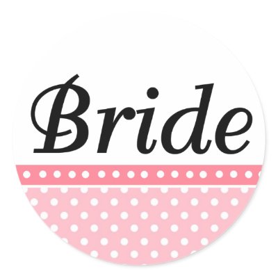 Bride Wedding Stickers