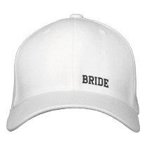 Bride White Hat embroidered hats by blushingbrides Bride White Hat embroidered hats