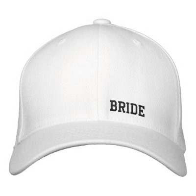 Bride White Hat Embroidered Baseball Caps by blushingbrides