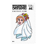 Bride White Wedding Postage