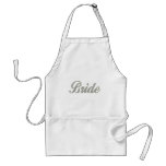 Bride with bling apron
