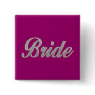 square_button - Bride with bling - diamond background for brides to be.  Great bridal shower gifts / decorations