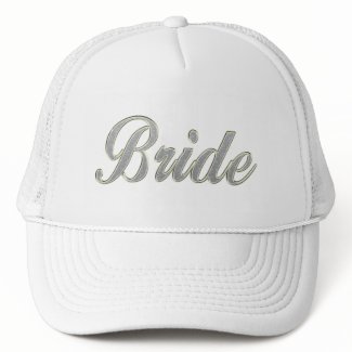 Bride with bling mesh hats