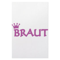 bride with crown icon stationery