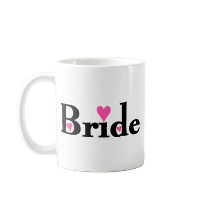 Bride with Hearts Coffee Mugs