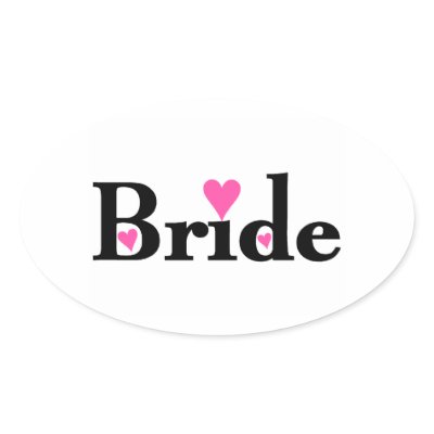 Bride with Hearts Stickers