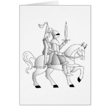 Bride with Knight in Shining Armor Card