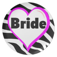 Bride Zebra plate