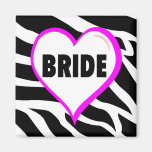 Bride  Zebra Stripes Fridge Magnets