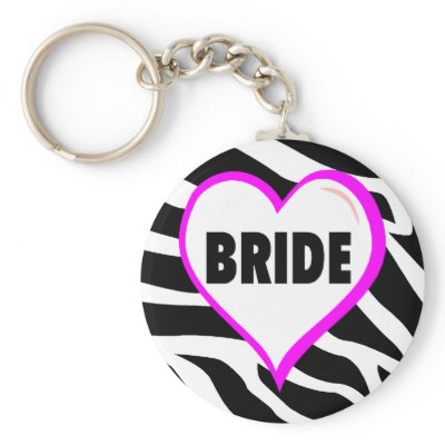 Bride  Zebra Stripes Keychains