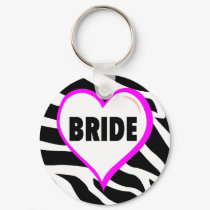 Bride Zebra Stripes keychains by CelebrationZazzle Bride Zebra Stripes keychains