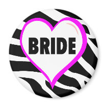 Bride Zebra Stripes magnets by CelebrationZazzle Bride Zebra Stripes magnets