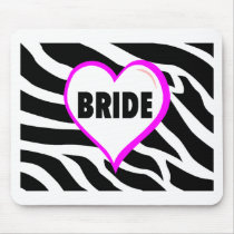 Bride  Zebra Stripes mousepads