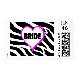 Bride Zebra Stripes stamp