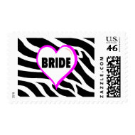 Bride Zebra Stripes stamp