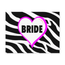 Bride (Zebra Stripes) Postcard