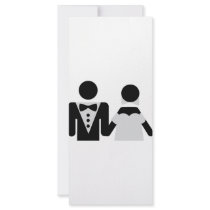 bridegroom and bride marriage icon rack cards