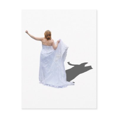 BrideHitchhike010910 Postcard