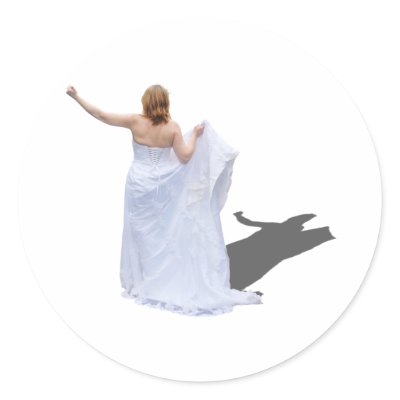 BrideHitchhike010910 Round Sticker