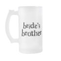 Bride's Brother Black Text mugs