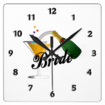Brides Champagne Toast Clocks