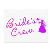 Brides Crew Bride Postcard