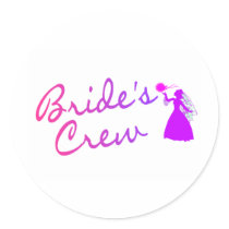 Brides Crew (Bride) stickers by BacheloretteGirl Brides Crew (Bride) stickers
