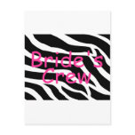 Brides Crew (Zebra Stripes) Post Card