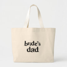 Bride's Dad Black Text Bag
