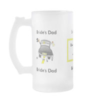 Bride's Dad Glass Beer Mug Template