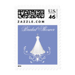 Bride's Dress Blue & White Stamps