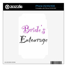 Bride's Entourage iPhone 3 Decal