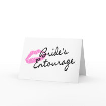 Brides Entourage Lips Greeting Cards