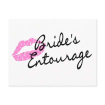 Brides Entourage Lips Postcard