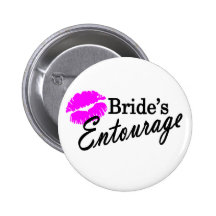 Brides Entourage Pinback Buttons