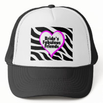 Brides Fabulous Friends Zebra Stripes Mesh Hat
